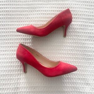 JG Chic Red faux Suede Women's Heels size 10